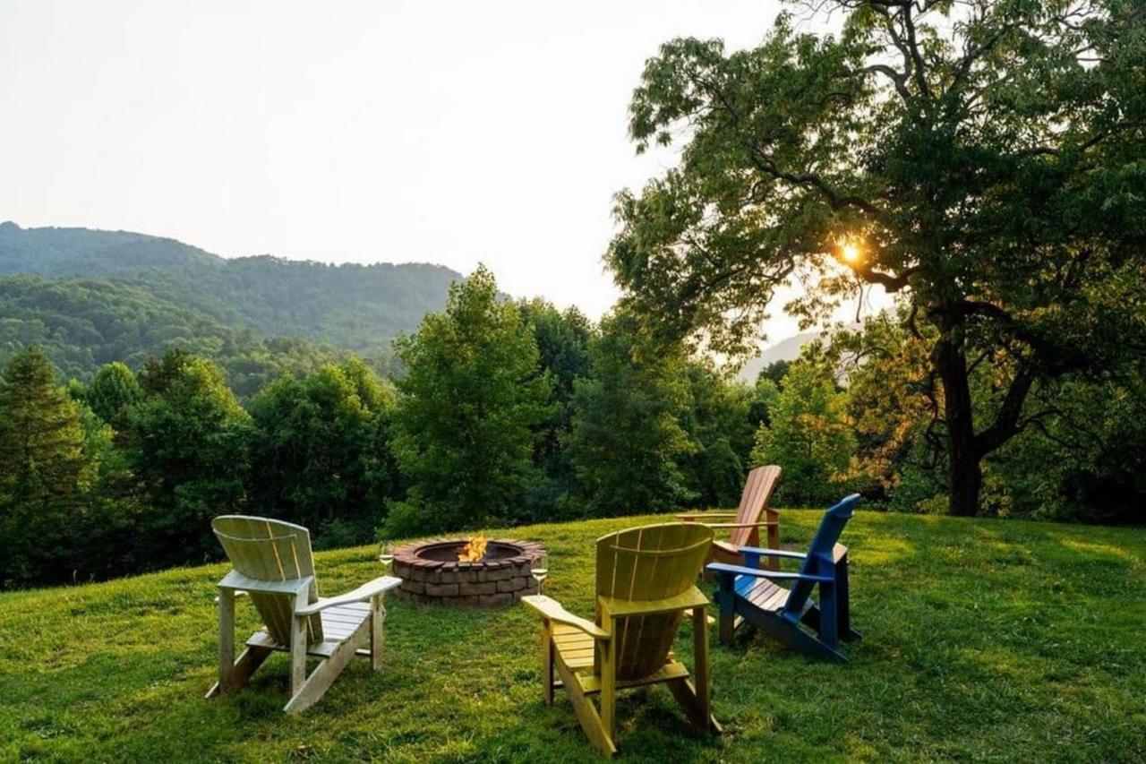 Log Cabin Stunning Mountain Views On 12 Acres Candler Eksteriør billede